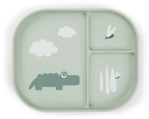 Foodie delt tallerken Croco Grønn