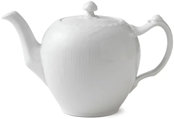 Royal Copenhagen Hvit Halvspets tekanne med lokk - 100 cl
